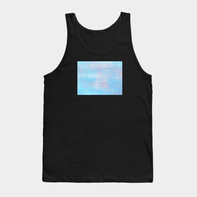 Transgender Pride Shiny Abstract Circuitry Whorls Tank Top by VernenInk